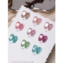 MIANEL 12ML 1-9PCS Blumenartiger Satin-Katzenaugen-Gel-Nagellack, Sommernägel, Aufhellungs-Nagellack, rosa Nägel, blaue Nägel, grüner Nagel