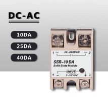 Ssr 10Da 10A 40A Halbleiterrelais Din 25A SSD-Schiene Solidstate Ssr40Da Rele 12V 20A Modul 30A DC Spannungssteuerung Kühler