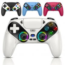 GAMROMBO RGB Lights Wireless Controller for PS5/Playstion 5 Pro/Slim/PC Console Gamepad W/ Hall Effect Trigger Turbo Vibration