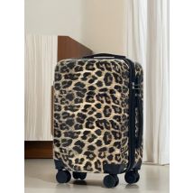 Damen-Gepäck mit Leopardenmuster, 50,8 cm – leiser Trolley-Koffer mit Spinnerrädern, handgefertigter Koffer mit Tiermuster für Damen
