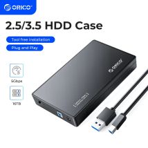 ORICO 3,5 zoll Externe Festplatte Gehäuse SATA zu USB 3,0 HDD Fall mit 12V/2A Power Adapter unterstützung UASP Werkzeug freies