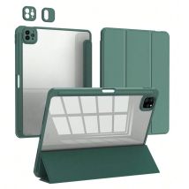 Federmäppchen für iPad Air Pro 10.9 11 M2 M3 2022, 4., 5., 6., 7. Generation, magnetische Flip-Smart-Cover, weiches Silikon + PC-Rückschale