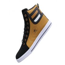 Mens Round Toe High Top Sneakers Casual Vulcanize Shoes Lace Up Skateboard Shoes Newest Style 3 Colors