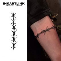 Adesivo per tatuaggio temporaneo Wire Thorn, tatuaggio magico impermeabile, dura fino a 15 giorni di tatuaggio finto, tatuaggio semipermanente