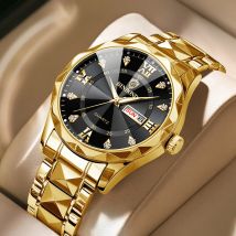 BINBOND Top Brand 2521 Luxury Fashion Couple Quartz Watch Waterproof Night Light Dual Calendar Couple Quartz Watch