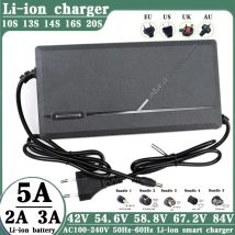 36V 48V 52V 60V 72V 2A 3A 5A 10S 13S 16S 20S Li-Ion Batterie Ladegerät 42V 54,6V 58,8V 67,2V 84V 2A 3A 5A Intelligente Schnelle Ladegerät