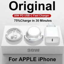 Oryginalna bezprzewodowa ładowarka 30W do Apple iPhone 16 15 14 13 12 11 Pro Max Plus, szybkie ładowanie, kabel USB C do iOS.
