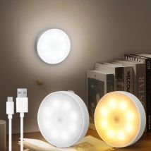 Pir Bewegungs sensor LED Nachtlicht USB wiederauf ladbare Nacht lampe für Küchen schrank Kleider schrank Treppen Flur Stick on Schrank Licht