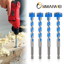 5PCS 16 18 20 22 25mm Forstner Bit Wood Cutter Drill Bit Wooden Hole Saw Woodworking Tool 130mm Extended Hex Drill Bits Set