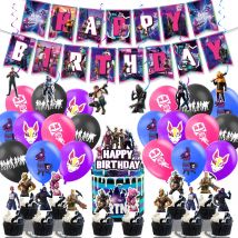 Fortnites Thema Party Supplies Heißes Spiel Alpaka Banner Kuchen Dekoration Geburtstag Cartoon Latex Ballons Spielzeug Lustiges Geschenk