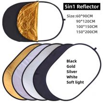Reflector de fotografía de luz plegable redondo, 5 en 1, 100x150CM, 2 en 1, multifoto, portátil, para estudio al aire libre, RF02