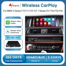 CarPlay inalámbrico Android Auto para BMW 5 7 Series F10 F11 F07 GT F01 F02 F03 F04 2009-2016 con funciones AirPlay de enlace de espejo