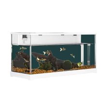 Akwarium LED z przezroczystego akrylu dla ryb Betta, cicha pompa, górny system filtracji z cyrkulacją dla złotych rybek i małych ryb.