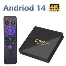 Q96 Max tv box Android 14 Allwinner H313 Quad Core 64 bit 4K 3D UHD smart tv Lettore multimediale H. 265 iptv spazio netflix proiettori