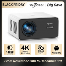 ThundeaL Proiettore portatile Full HD TD85W TD85SE Proiettore a fascio Android WiFi Home Theater Mini proiettore TD85 2K 4K Video film