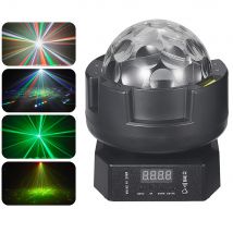 Mini 30W Magic Ball Luce a testa mobile Controllo DMX Proiettore di luce laser DJ 2X10W Luce stroboscopica per spettacoli di eventi di club di nozze di feste
