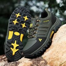 High-Top-Stiefel-Schuhe für Herren, langlebig, zum Schnüren, Low-Top, weiche Herrenschuhe, bequeme, atmungsaktive Wanderschuhe mit dicken Sohlen für Herren