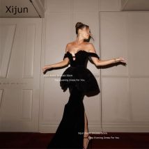 Xijun Vintage Samt Lange Abendkleider Schatz Promi Ballkleider Formelle Anlässe Ballkleider 2024 Frauen Maßgeschneidert