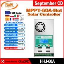 PowMr 60A MPPT Solar Charge Controller Work for 12V 24V 36V 48V Lithium Lead Acid Battery With LCD Display Max PV 160VDC Input