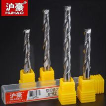 HUHAO 2 Flauti 6mm Gambo A Spirale Fresa In Metallo Duro CNC Fresa Compressione Punte del Router per Legno MDF Carburo Router Strumenti