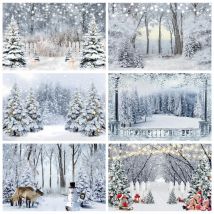 Winterwald Schnee Landschaft Hintergrund für Fotografie Schneeflocke Berg Weihnachtsbaum Weihnachten Baby Portrait Hintergrund Fotostudio