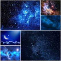 Stelle Stellato Cielo Scuro Notte Fotografia Sfondo Personalizzato Appassionato di Sfondo per I