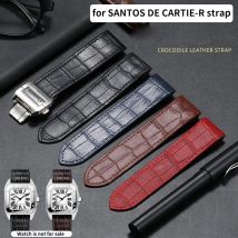 Per Cartier Santos 100 cinturino per orologio uomo donna cinturini in pelle di vacchetta di alta qualità fibbia pieghevole cinturino in vera pelle 20mm 23mm