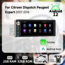 Carplay Autoradio Multimedia para coche 1Din Radio Android para Citroen Dispatch Peugeot Expert 2007-2016 unidad de cabeza estéreo navegación GPS