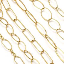 1 m Edelstahl-DIY-Ketten-Zubehör, vergoldet, geeignet für die Herstellung von Halsketten, Armbändern, Schmuckherstellungsmaterialien, Großhandel