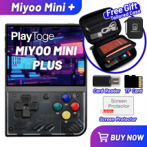 Consola de juegos portátil Miyoo Mini Plus, pantalla IPS 640x480 de 3,5 pulgadas, compatible con tarjeta TF externa, batería de 3000 mAh