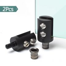 Aktive Glastürscharniere für Duschtür, um 90 Grad drehbar, Messing-Glas-Duschzubehör, Bildschirmklemmen, obere und untere Welle