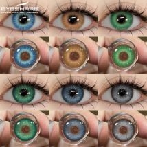 EYESHARE 1 Paar/2 Stück blaue Kontaktlinsen für Augen, graue Linsen, Augenfarbe, Cosplay, grüne Pupillinse, kosmetische Kontaktlinsen, jährlich