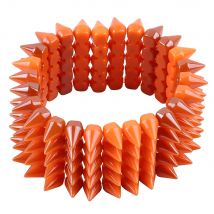 Fischs chaf trend ige große Acryl breite Spike Armbänder für Frauen Rock Punk gestreckte Nieten große Manschette Armband Armreifen Zubehör