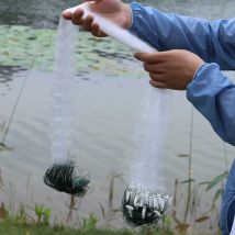 Sougayilang 100 cm Fischernetz Weiche Draht Falle Netting Premium Float Meer Fisch Netting Tackle Baitcasters für Angeln Pesca