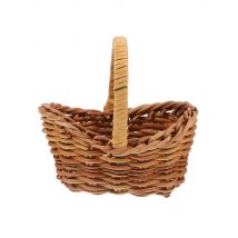 Rattan Small Basket Mini Wicker Berry Handle Wedding Favors Picnic Bamboo Candy Basket Lightweight Portable Breathable