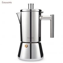 Easyworkz Diego Piano cottura Macchina per caffè espresso Macchina per caffè italiano in acciaio inossidabile Pentola Moka a induzione