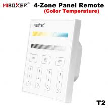 Miboxer t2 AC100-240V 4-Zonen 2,4 GHz 86Touch panel Fernsc halter Farb temperatur Helligkeits regler für LED-Lampe/Streifen/fcob