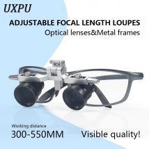 Dental Lupen Einstellbare Brennweite Lupen 2,5X/3,5X Binokulare Lupe Für Zahnchirurgie Orale Untersuchung Optische Lupen