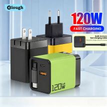 Elough Caricatore 3 in 1 Adattatore per caricabatterie per telefono a ricarica rapida USB tipo C con spina a muro per cavo USB C retrattile per iPhone Huawei
