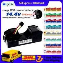 Navi dalla Polonia 3500mAh CECOTEC CONGA 3090 3091 3092 1690 2090 14.4v Robot Aspirapolvere Batteria Accessori di ricambio