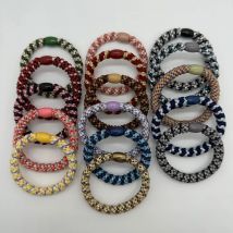 2023 neue elastische Haargummibänder für Frauen schwarz Lulu Haargummi Mädchen rosa Schachtelhalm Kopf Seil Scrunchies Knekki Haar Elastiek