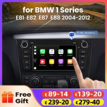 AWESAFE PX9 Wireless CarPlay Autoradio per BMW Serie 1 E87 E88 E82 E81 2004-2012 Autoradio Android Auto Car Sistemi intelligenti