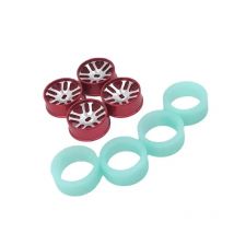 Ruote da corsa illuminate da 24 mm aggiornate per WLtoys 1/28 284131   K989 k969 k979 k999 P929 P939 iw04m Parti di automobili RC per auto zanzara
