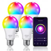 4pcs 18w 15w zigbee smart glühbirne tuya wifi birne e27 dimmbare led rgb lampe arbeiten mit alexa/google home smart life app steuerung