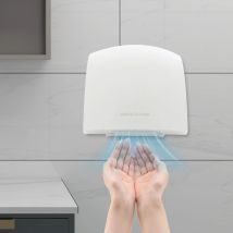 Asciugamani automatico da 1200 W Asciugamani touchless montato a parete 40-65 ℃   Asciugatrice da bagno regolabile per bagno domestico, ufficio, hotel