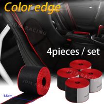 4 pezzi bordo rosso cintura di sicurezza per auto tessitura poliestere sedile giro cinghia di sicurezza in nylon 3.6M 48MM conversione seggiolino auto accessori auto fai da te