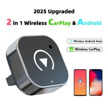 2025 Wireless CarPlay Android Auto Adapter Mini Smart Box Plug-and-Play Universal Wireless Dongle für iOS 10, Android 11, höher