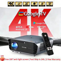 4k 4000 ansi video projector google tv uhd android 14 beamer native 1080P full hd wifi 6 auto focus TOF movie home theater hot