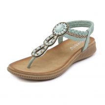 Plus Größe 36-42 Schuhe für Frauen Böhmen Kristall Sandalen Frauen Schuhe Strass Dame Flip Flops Perle Slip auf flachen Strands chuhen