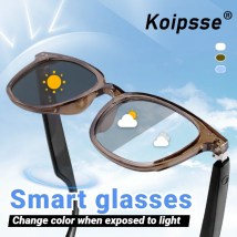 Intelligente Brille, neue farbwechselnde Gläser, multifunktionale Sonnenbrille, transparenter Anti-Blaulicht-Augenschutz für Männer und Frauen